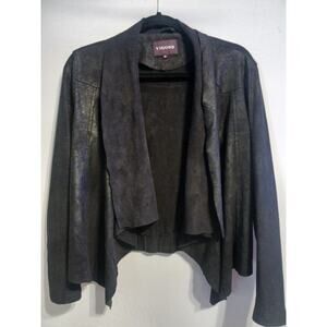 Vigoss Women's Small Charcoal Open Front Jacket B01